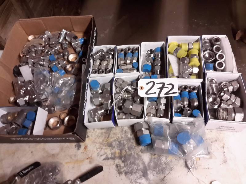 lot 272 image: large lot of Stainless steel fittings as pictured..