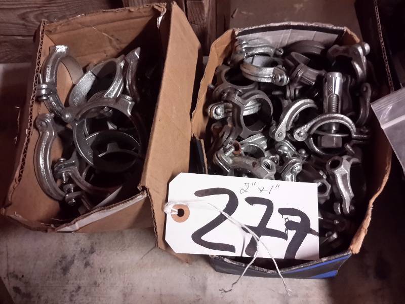 lot 277 image: 2 Boxes of Pipe supports.. 2in and 1 in.