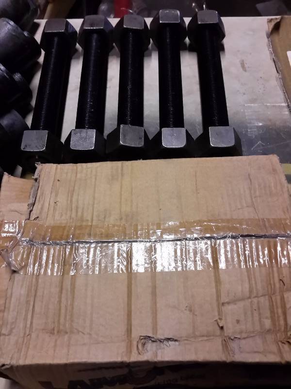 lot 254A image: 2 Boxes of 1 38 x 10 in Bolts with 7 per box (14 total)