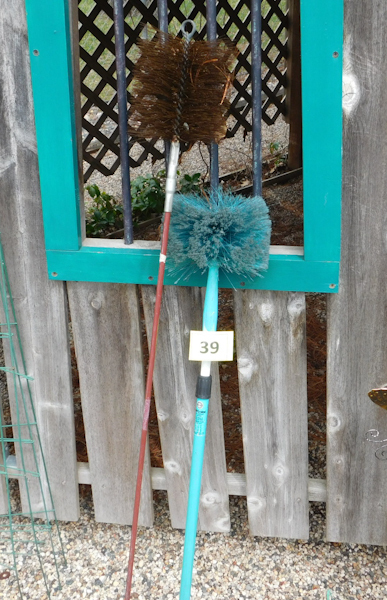 lot 39 image: Two chimney sweep tools one metal one nylon