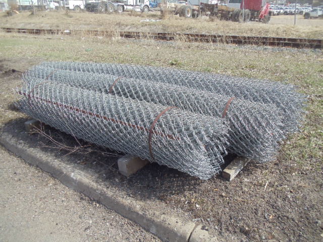 lot 105 image: 3 rolls of chain link fence. 88, 126 141