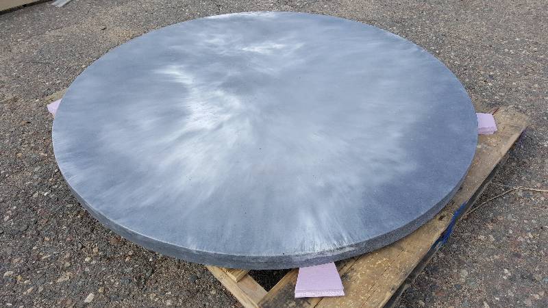 Heavenly Sky-Toned Dyed Polished Round Concrete Table Top