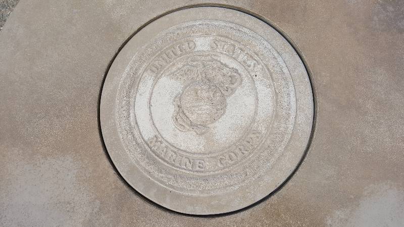 Stone Patterned Dyed Polished Concrete Round Table Top