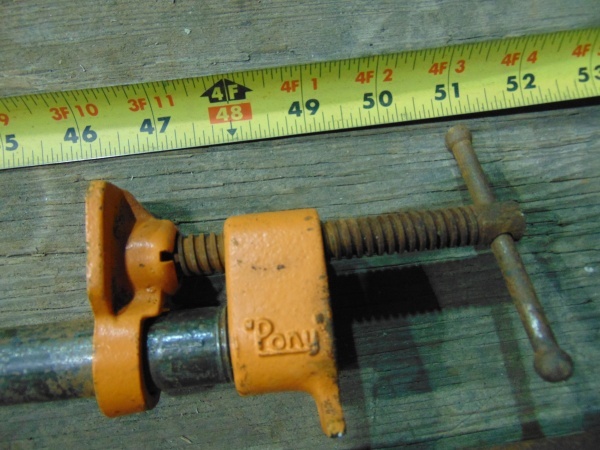 lot 13 image: (2) Large Metal Clamps