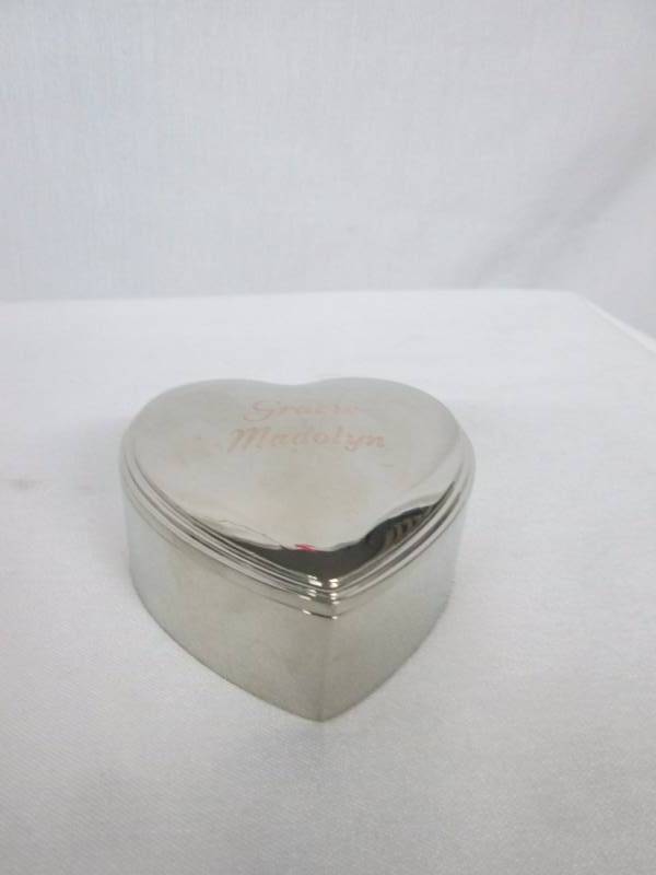 Personalized Silver-Plated Heart Box