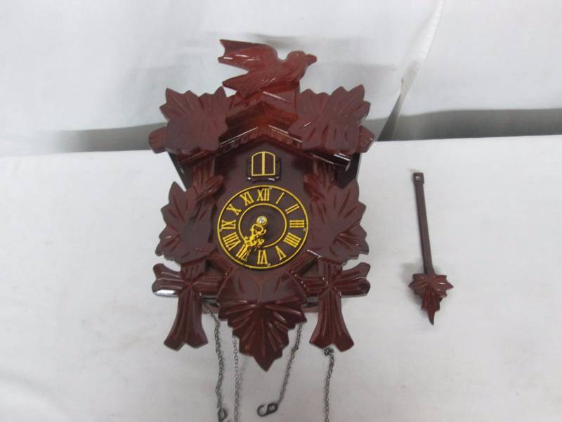 Pendulum Cuckoo Wall Clock - Walnut