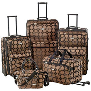 American Flyer Argyle Jacquard 5-pc. Luggage Set