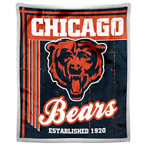 NFL Mink Sherpa Throw - Chicago Bears