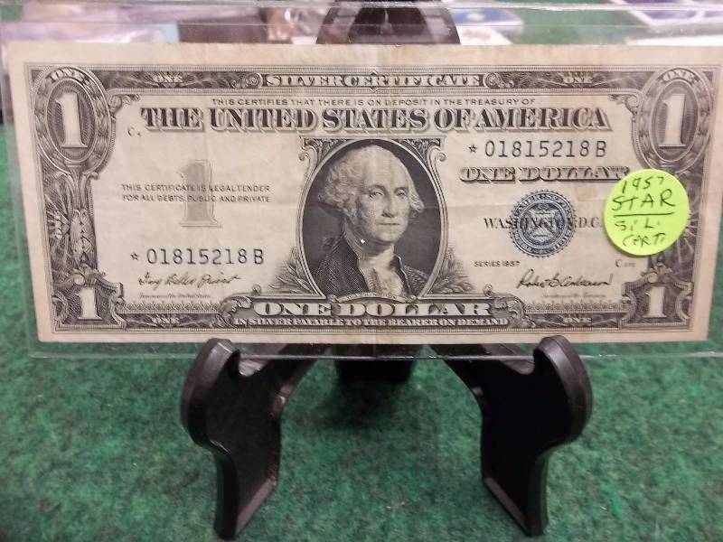 US $1 silver Certificate Series 1957 Star