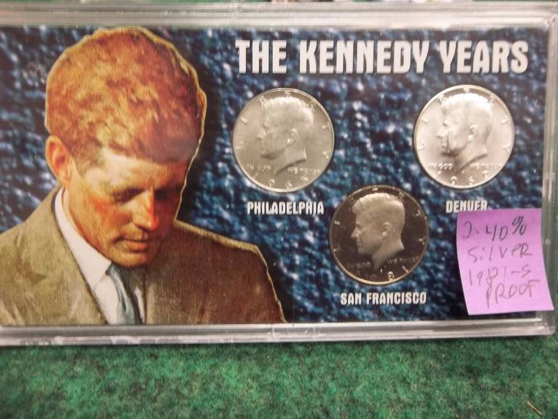 Kennedy Years Collection Of Half Dollars 2-40% & 1981 S Proof