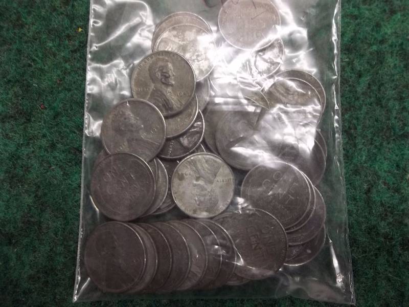 Bag Of 40 1943 Wartime Lincoln Cents All Mints