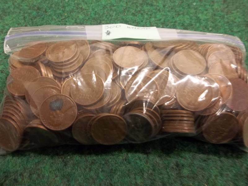 Bag Of 300 Wheat Cents