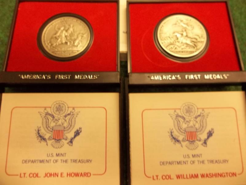 2 Americas First Pewter Medal Commemoratives