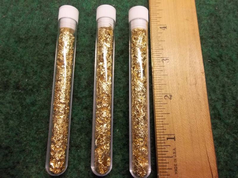 3-Tubes Of Gold Flake (No Guarantee Of Quality Or Quantity)