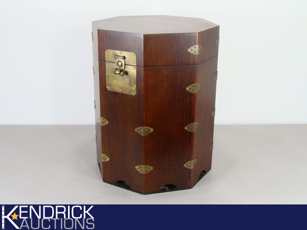 lot 10 image: Large Wood Asian Wedding Box