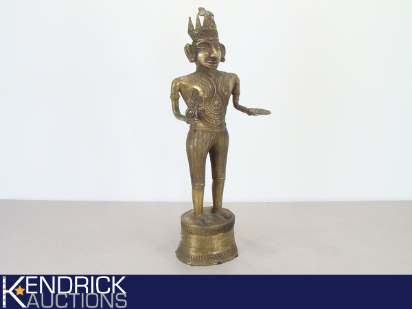lot 15 image: LARGE Brass Aztec Statue