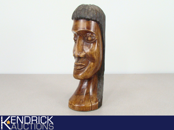 lot 41 image: Larger Exotic Wood Easter Island Type Carving