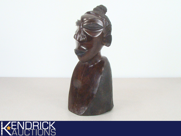 lot 43 image: Exotic Wood carved African Themed Bust