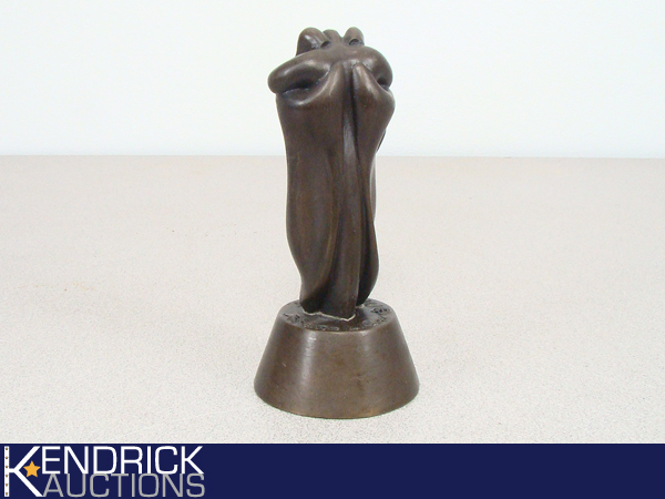 lot 44 image: HEAVY Bronze Signed Sculpture