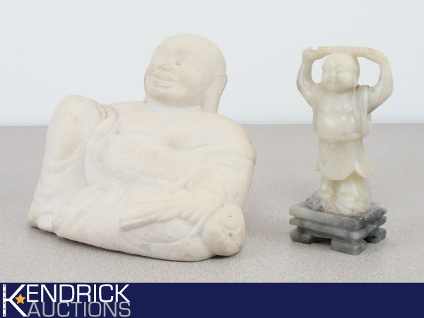 lot 63 image: 2 Stone Carved Buddhas