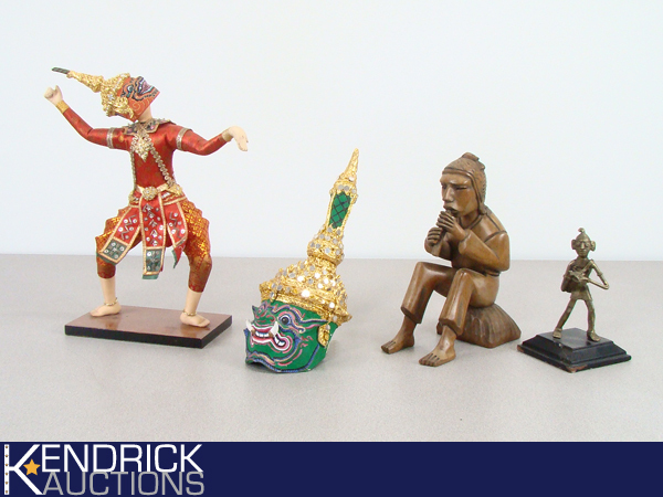 lot 70 image: Lot of 4 Ethnic Thai Figures