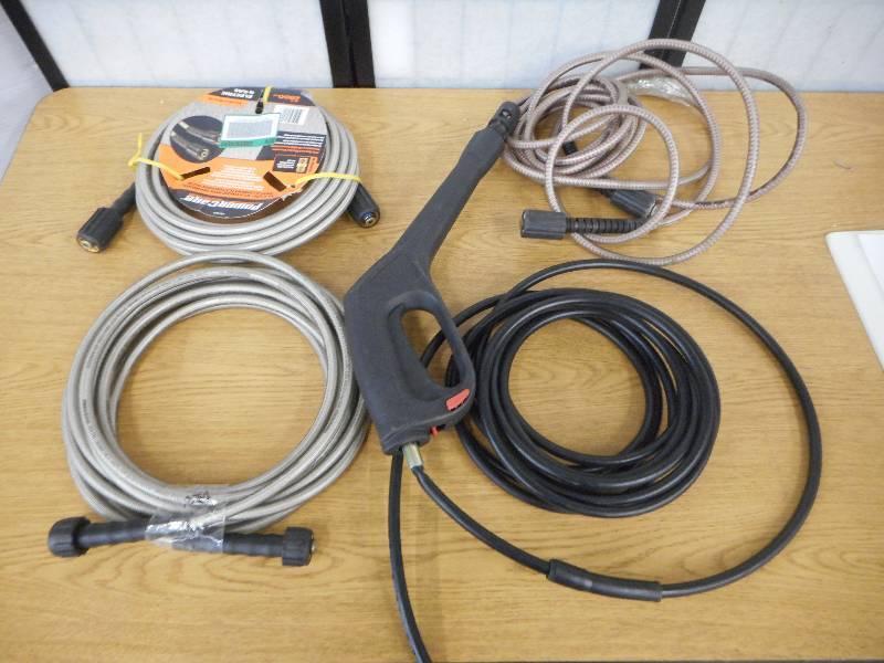 Box lot of Pressure Washers Hoses