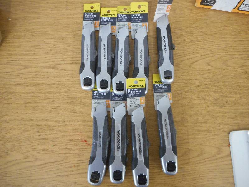 (9) BRAND NEW INDUSTRAIL KNIVES WITH BLADES