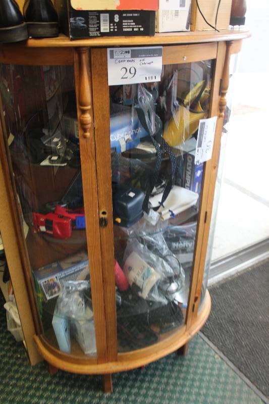 Contents of Cabinet Including Camera Equipment
