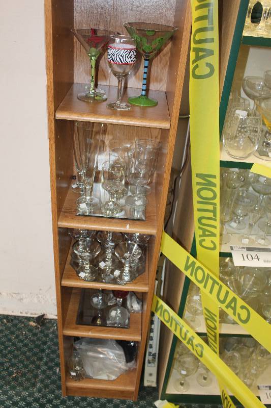 Contents of Cabinet Including Glassware