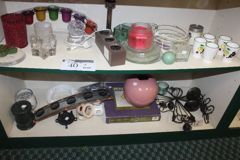 2-Shelf Lot of Ceramics, Glassware