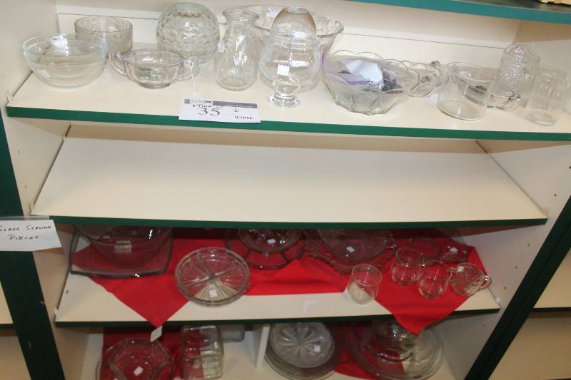 4-Shelf Lot of Glassware