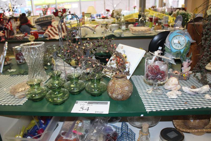 Top Shelf Lot of Home Decorations