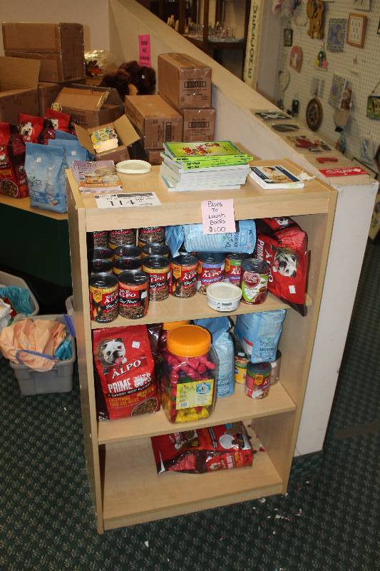 Shelf Unit And Contents of Pet Supplies