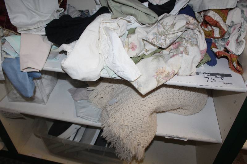 Shelf Lot of Linens