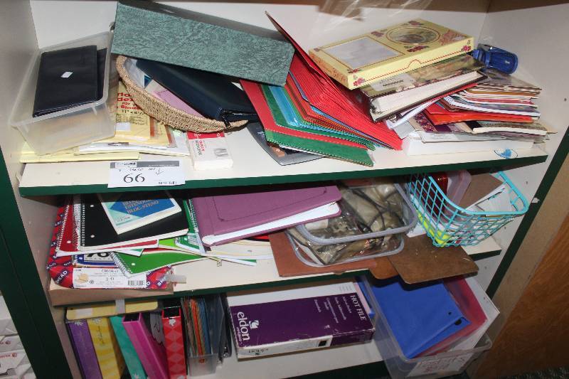 3-Shelf Lot of Office Supplies