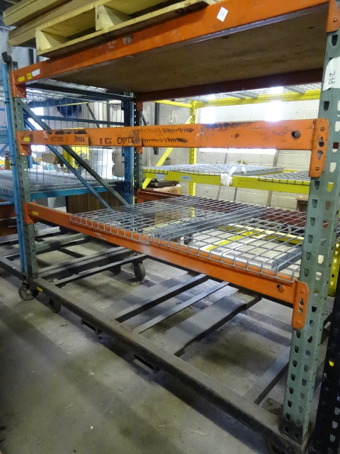 lot 59 image: Interlake Shelving Unit On Wheels
