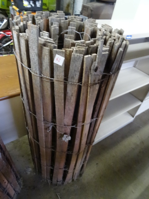 lot 62 image: 48 Roll of Wood Lathe Snow Fence