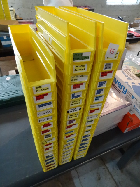 lot 95 image: 12 X 2 12 Hardware Bins Qty 55