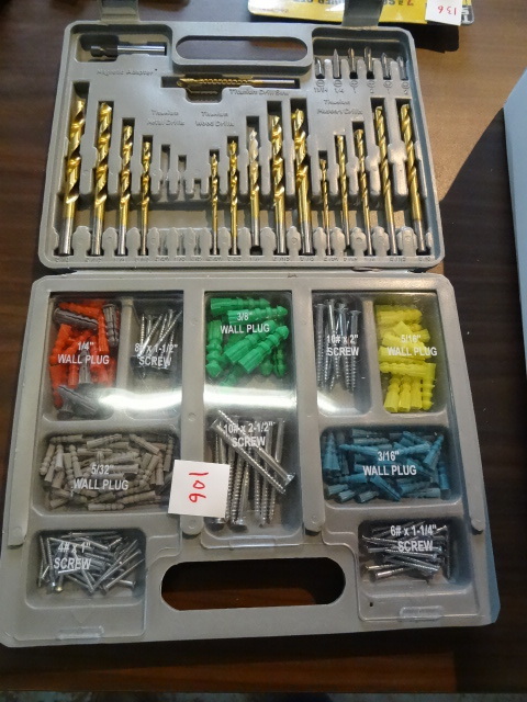 lot 106 image: Drill Set with Wall Fasteners