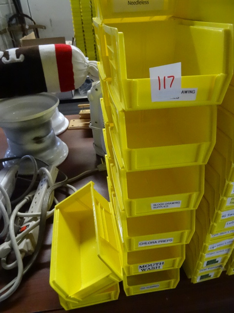 lot 117 image: 4 X 6 Plastic Hardware Bins Qty 15