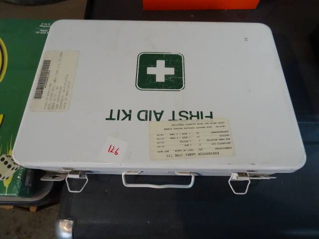 lot 126 image: Wall Mount First Aid Kit