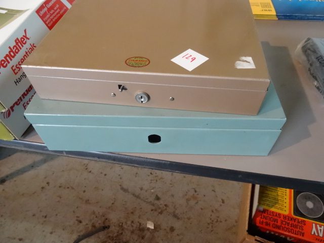 lot 129 image: Cash Box and Metal Storage Box