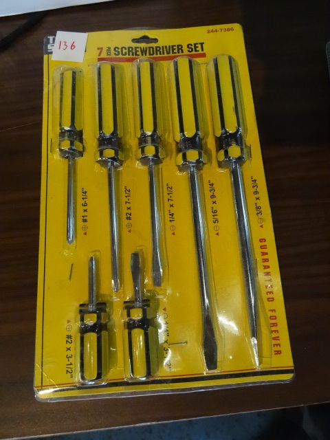 lot 136 image: Tool Shop 7 Piece Screwdriver Set
