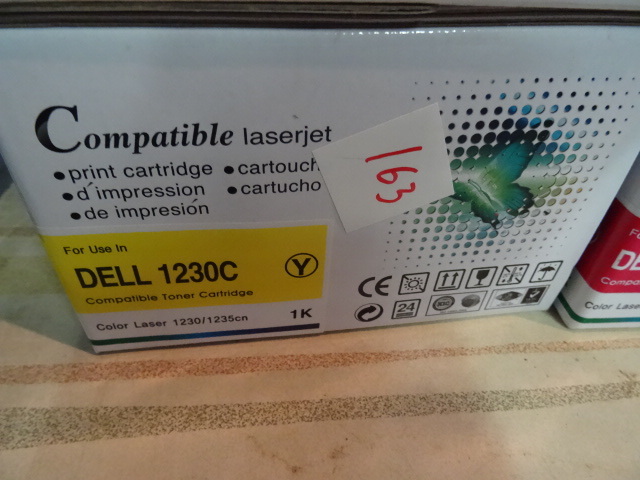 lot 163 image: Dell 1230C Tower Cartridge Yellow