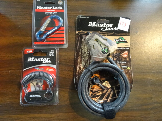 lot 173 image: Master Lock Items, Cable Lock,