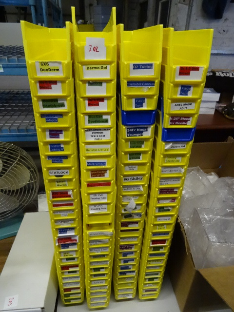 lot 202 image: 2 12 X 12 Plastic Hardware Bins