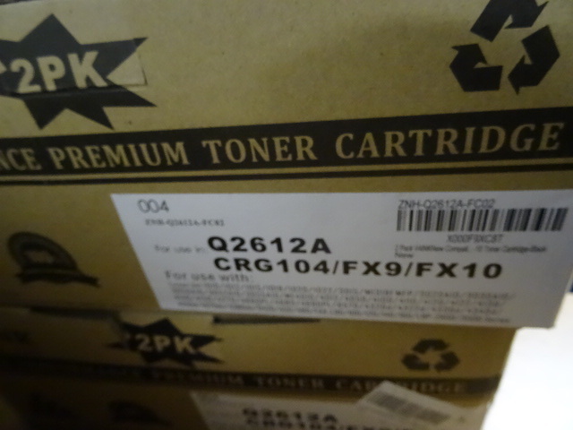 lot 230 image: V4 HP Ink Q2612A Toner Cartridges