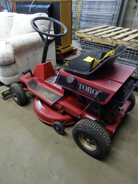 lot 13 image: Toro Wheel Horse Riding Lawn Mower