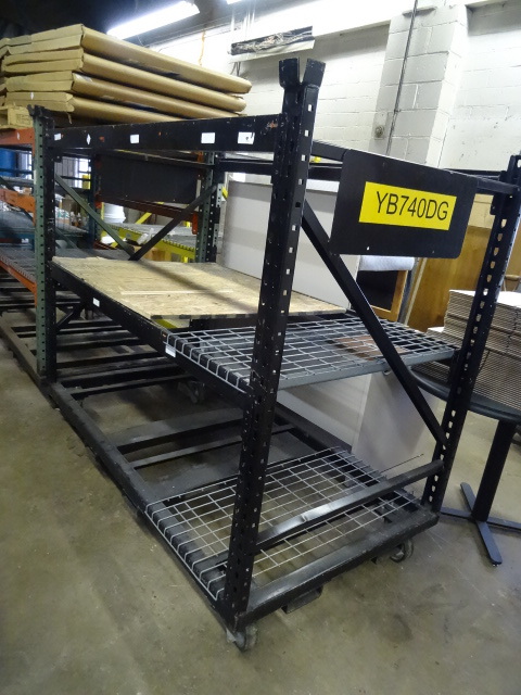 lot 58 image: Interlake Shelf Unit On Wheels