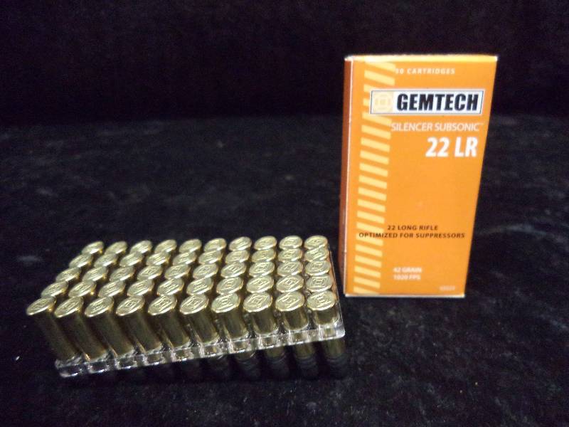 Ammo - Gemtech 22LR Silencer Subsonic - 50ct
